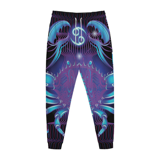 Dark Cancer Zodiac Sign Print Jogger Pants