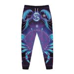 Dark Cancer Zodiac Sign Print Jogger Pants