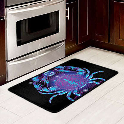 Dark Cancer Zodiac Sign Print Kitchen Mat