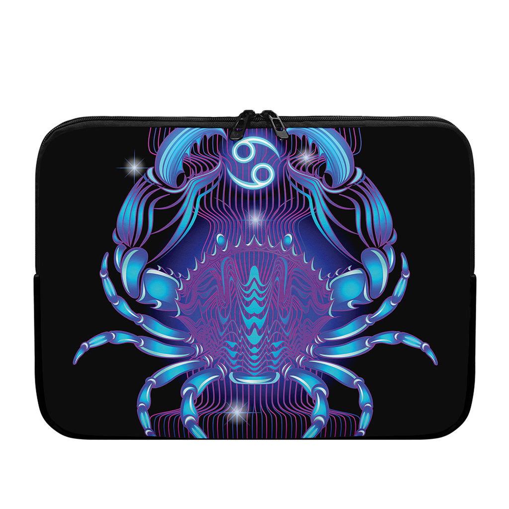 Dark Cancer Zodiac Sign Print Laptop Sleeve