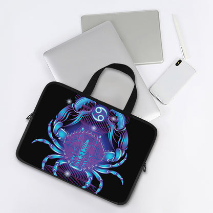 Dark Cancer Zodiac Sign Print Laptop Sleeve With Handle