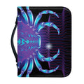 Dark Cancer Zodiac Sign Print Leather Bible Cover