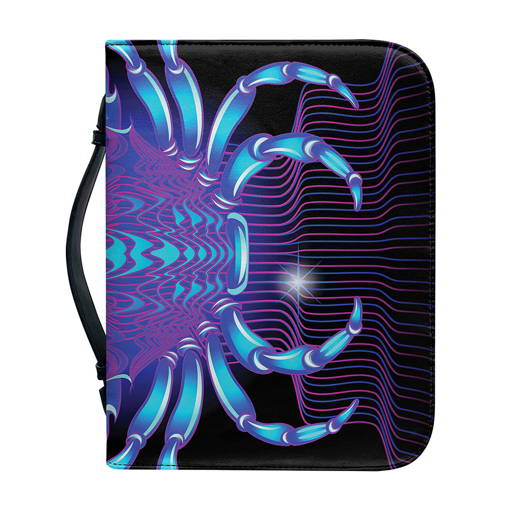Dark Cancer Zodiac Sign Print Leather Bible Cover