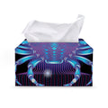 Dark Cancer Zodiac Sign Print Leather Tissue Box Cover
