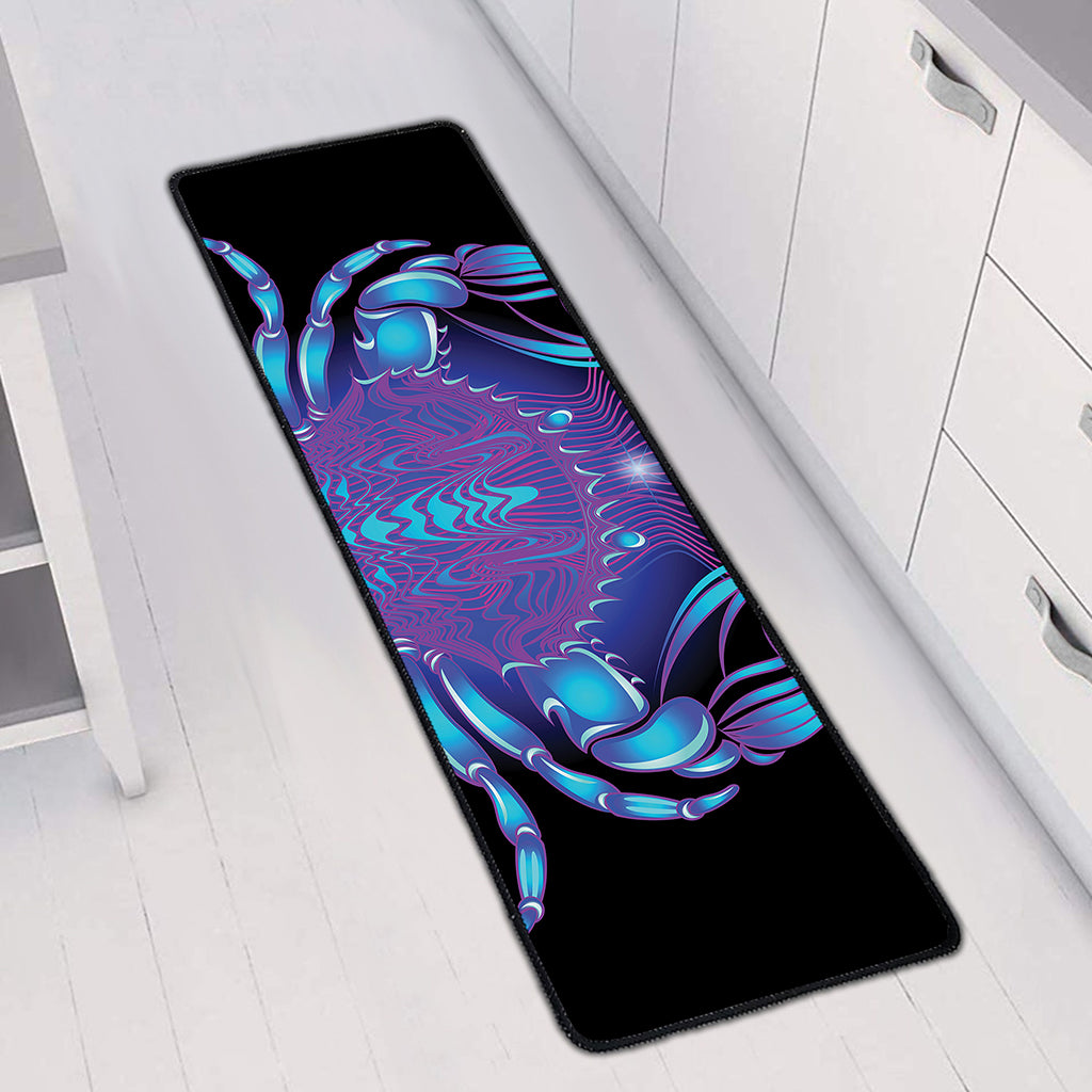 Dark Cancer Zodiac Sign Print Long Kitchen Mat