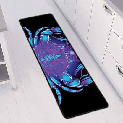 Dark Cancer Zodiac Sign Print Long Kitchen Mat