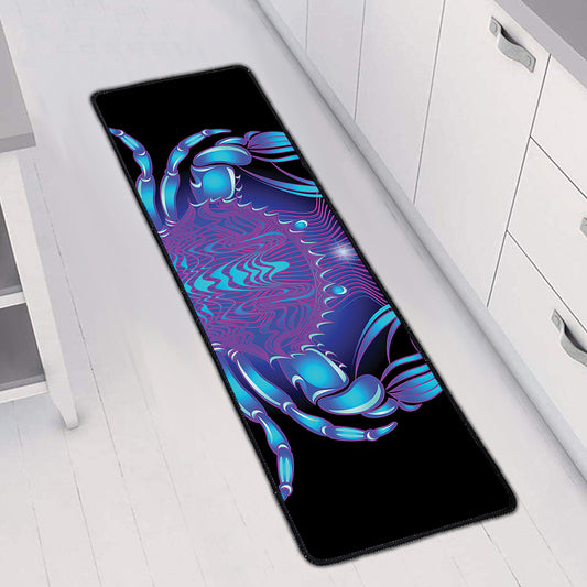 Dark Cancer Zodiac Sign Print Long Kitchen Mat