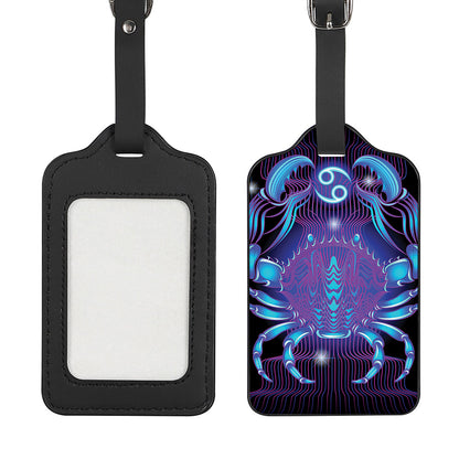 Dark Cancer Zodiac Sign Print Luggage Tag