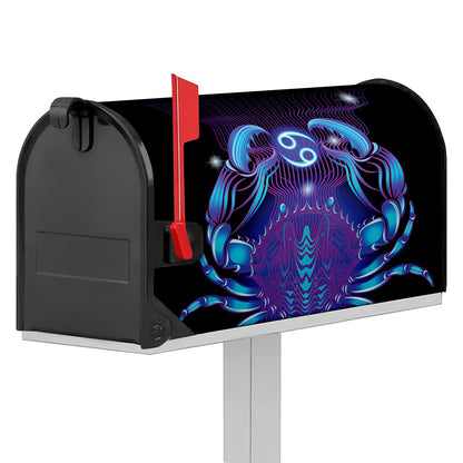 Dark Cancer Zodiac Sign Print Mailbox Cover