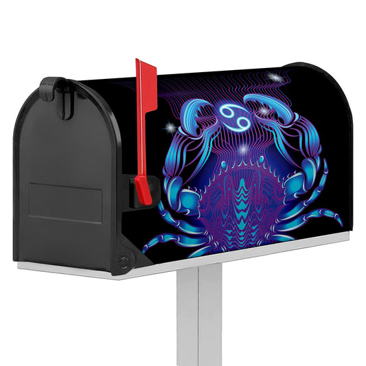 Dark Cancer Zodiac Sign Print Mailbox Cover