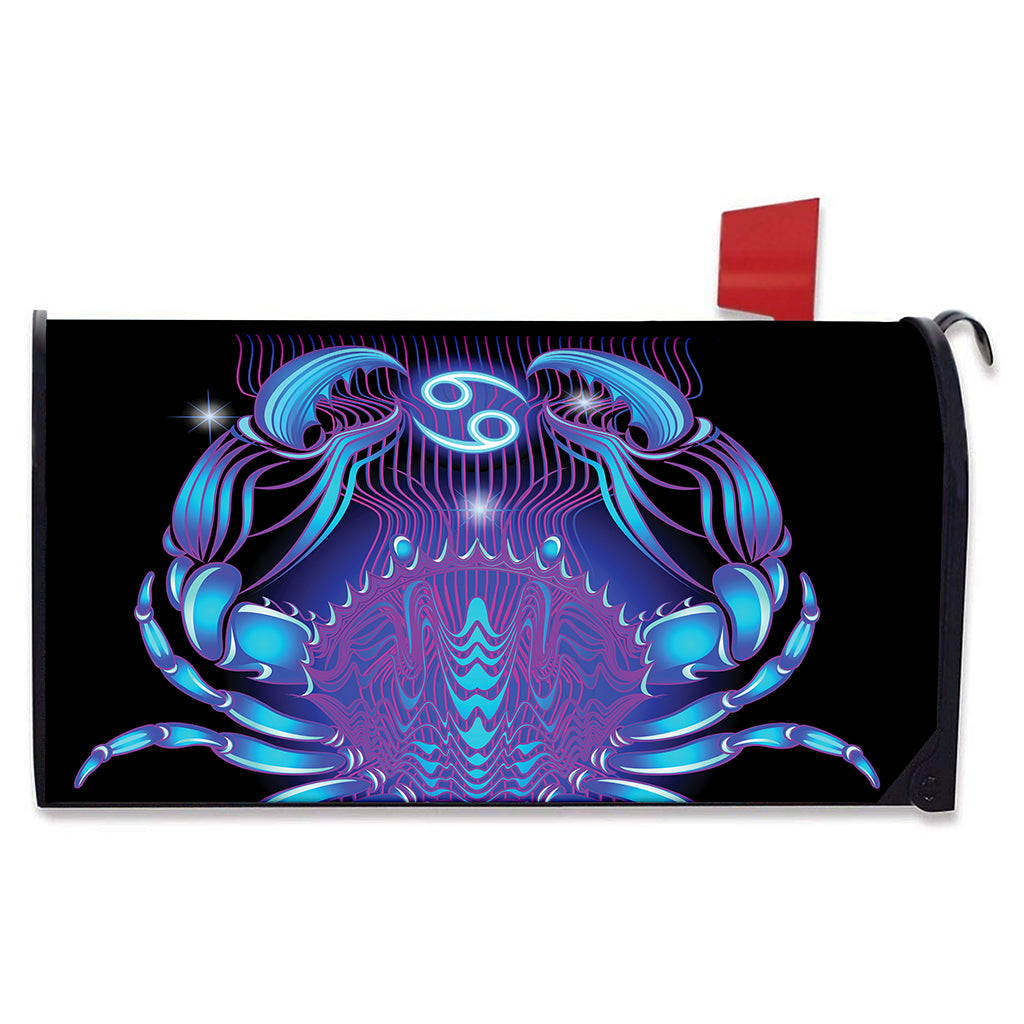 Dark Cancer Zodiac Sign Print Mailbox Cover