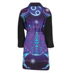 Dark Cancer Zodiac Sign Print Men's Bathrobe