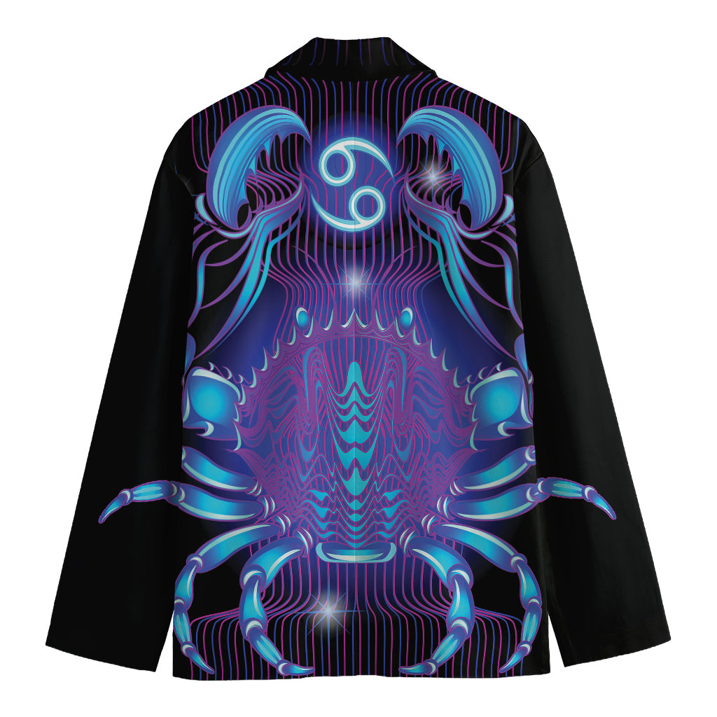 Dark Cancer Zodiac Sign Print Men's Blazer