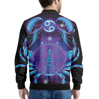 Dark Cancer Zodiac Sign Print Men's Bomber Jacket