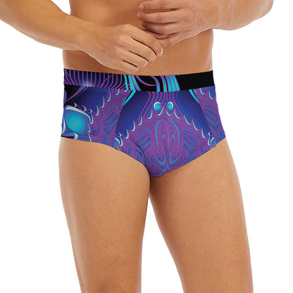 Dark Cancer Zodiac Sign Print Men's Briefs