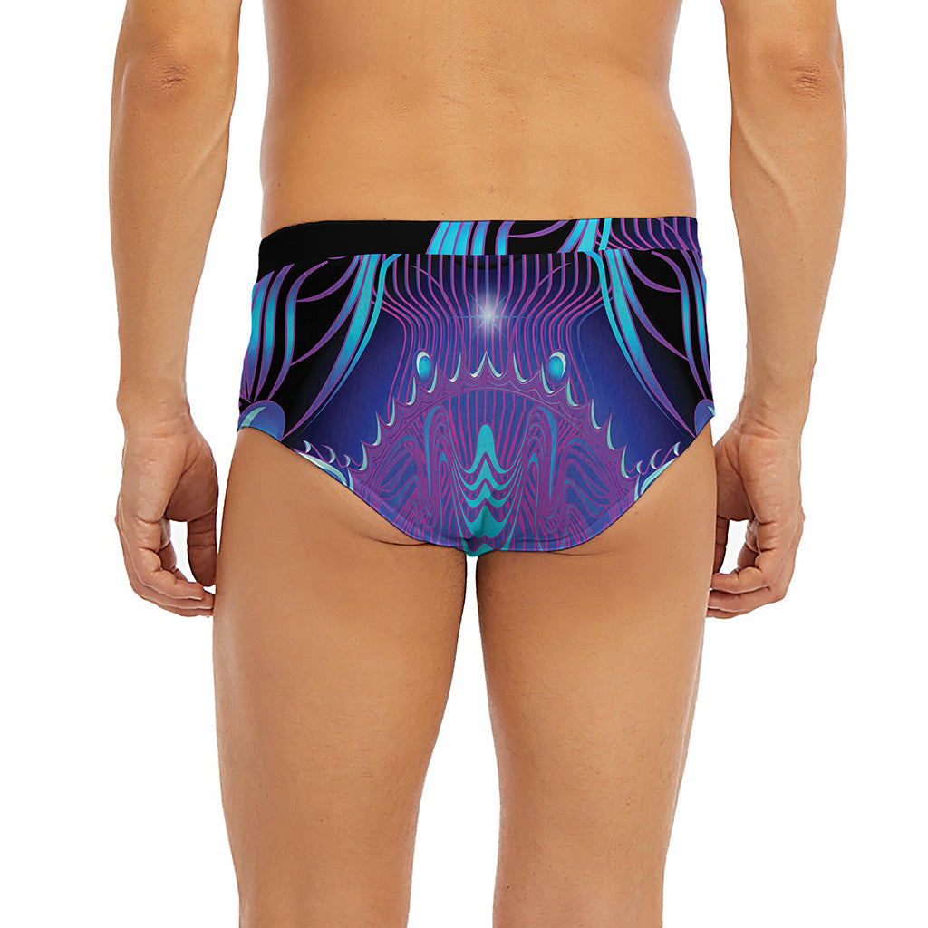 Dark Cancer Zodiac Sign Print Men's Briefs