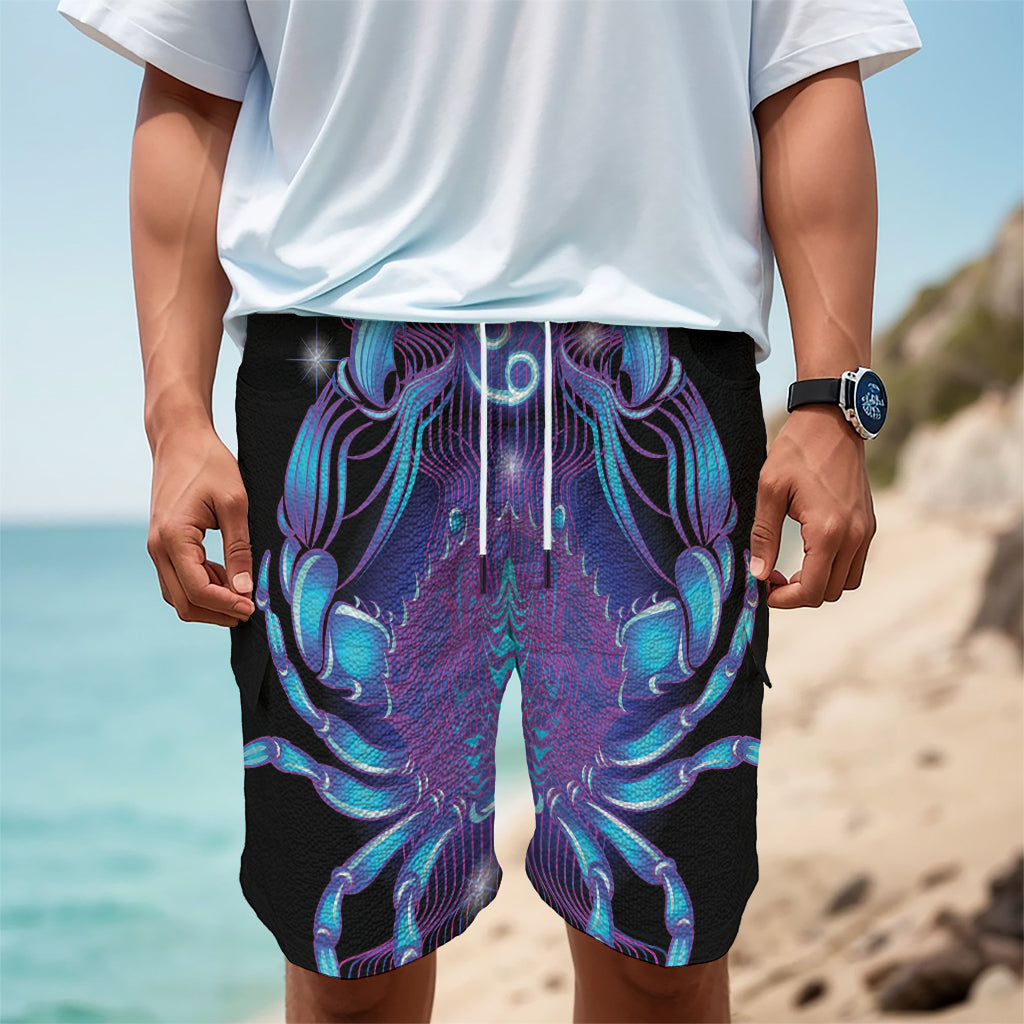Dark Cancer Zodiac Sign Print Men's Cargo Shorts