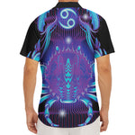 Dark Cancer Zodiac Sign Print Men's Deep V-Neck Shirt