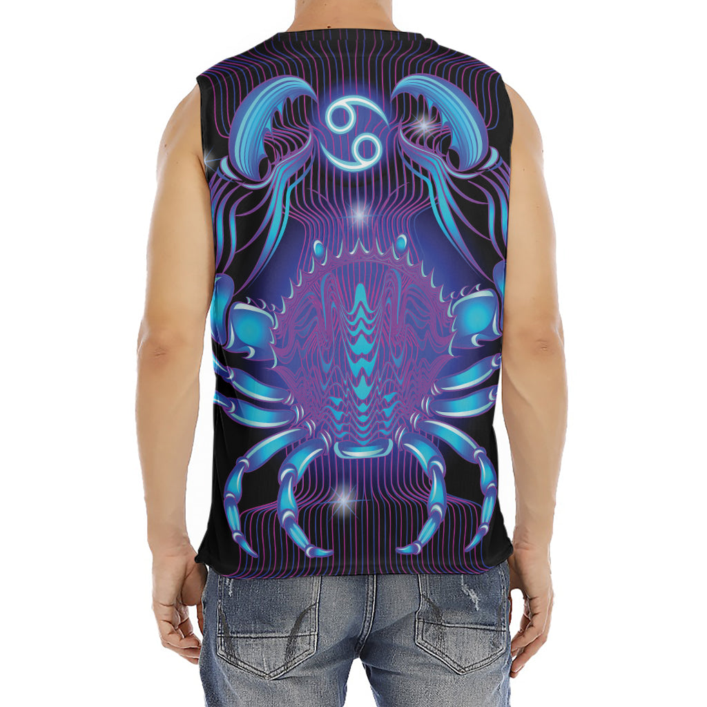 Dark Cancer Zodiac Sign Print Men's Fitness Tank Top