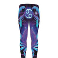 Dark Cancer Zodiac Sign Print Men's Leggings