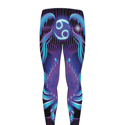 Dark Cancer Zodiac Sign Print Men's leggings