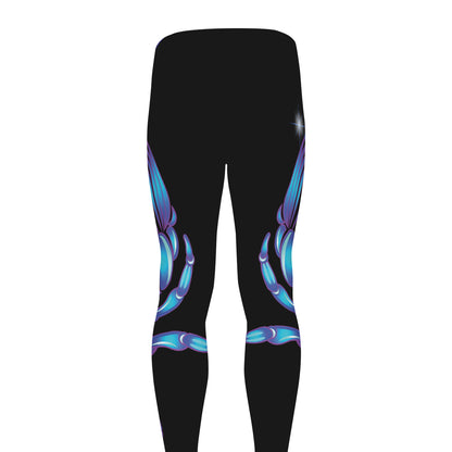 Dark Cancer Zodiac Sign Print Men's leggings