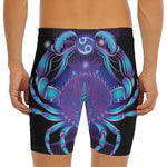 Dark Cancer Zodiac Sign Print Men's Long Boxer Briefs
