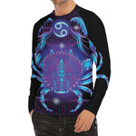 Dark Cancer Zodiac Sign Print Men's Long Sleeve Rash Guard