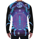 Dark Cancer Zodiac Sign Print Men's Long Sleeve T-Shirt