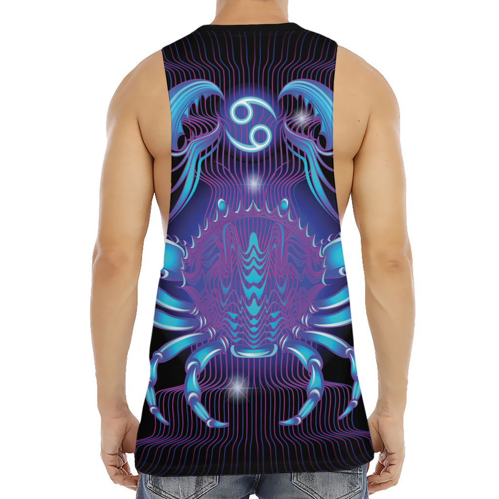 Dark Cancer Zodiac Sign Print Men's Muscle Tank Top