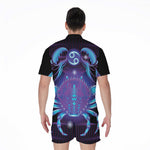 Dark Cancer Zodiac Sign Print Men's Rompers