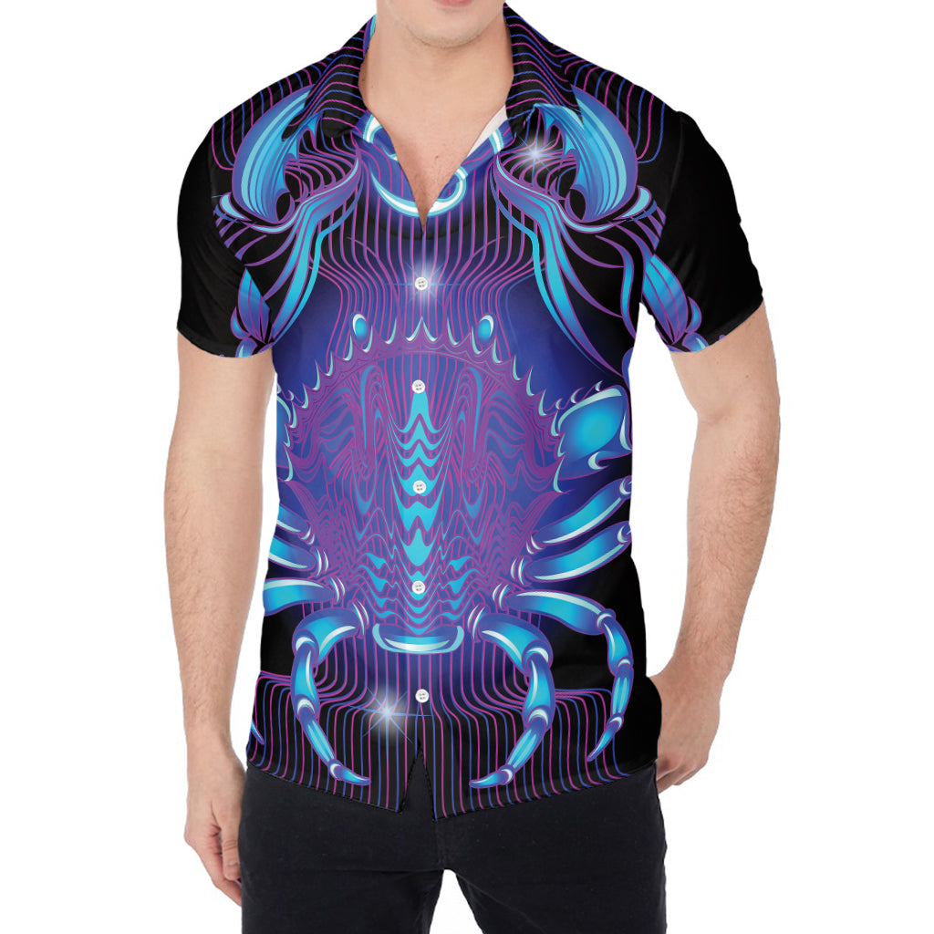 Dark Cancer Zodiac Sign Print Men's Shirt