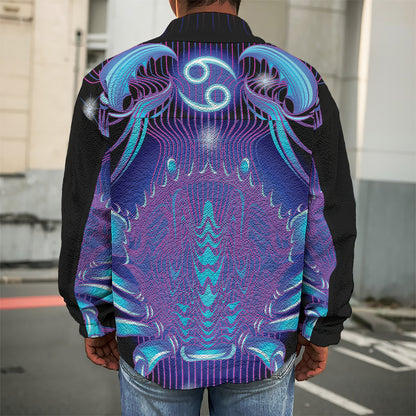 Dark Cancer Zodiac Sign Print Men's Shirt Jacket