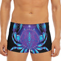 Dark Cancer Zodiac Sign Print Men's Short Boxer Briefs