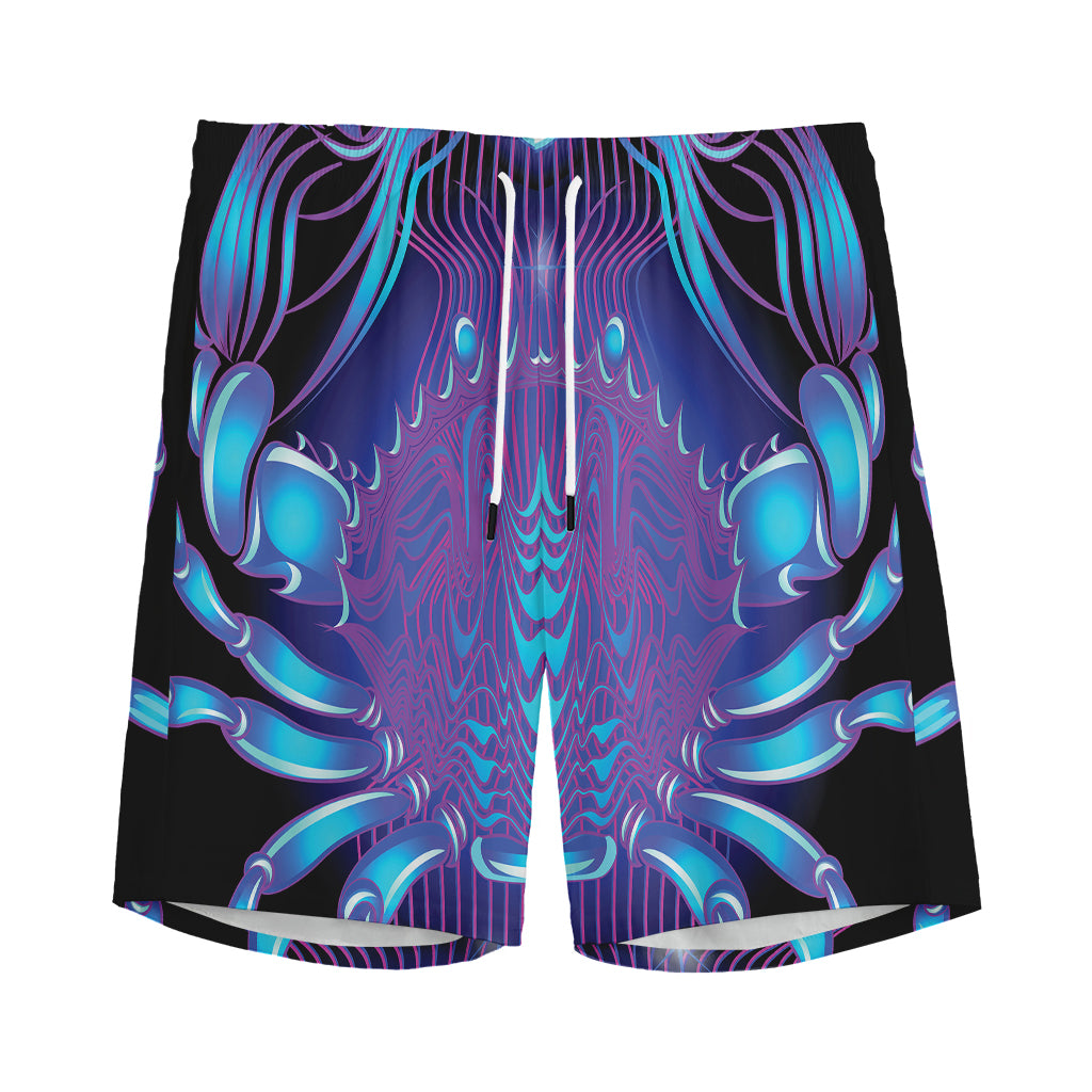 Dark Cancer Zodiac Sign Print Men's Sports Shorts