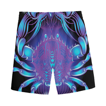 Dark Cancer Zodiac Sign Print Men's Sports Shorts