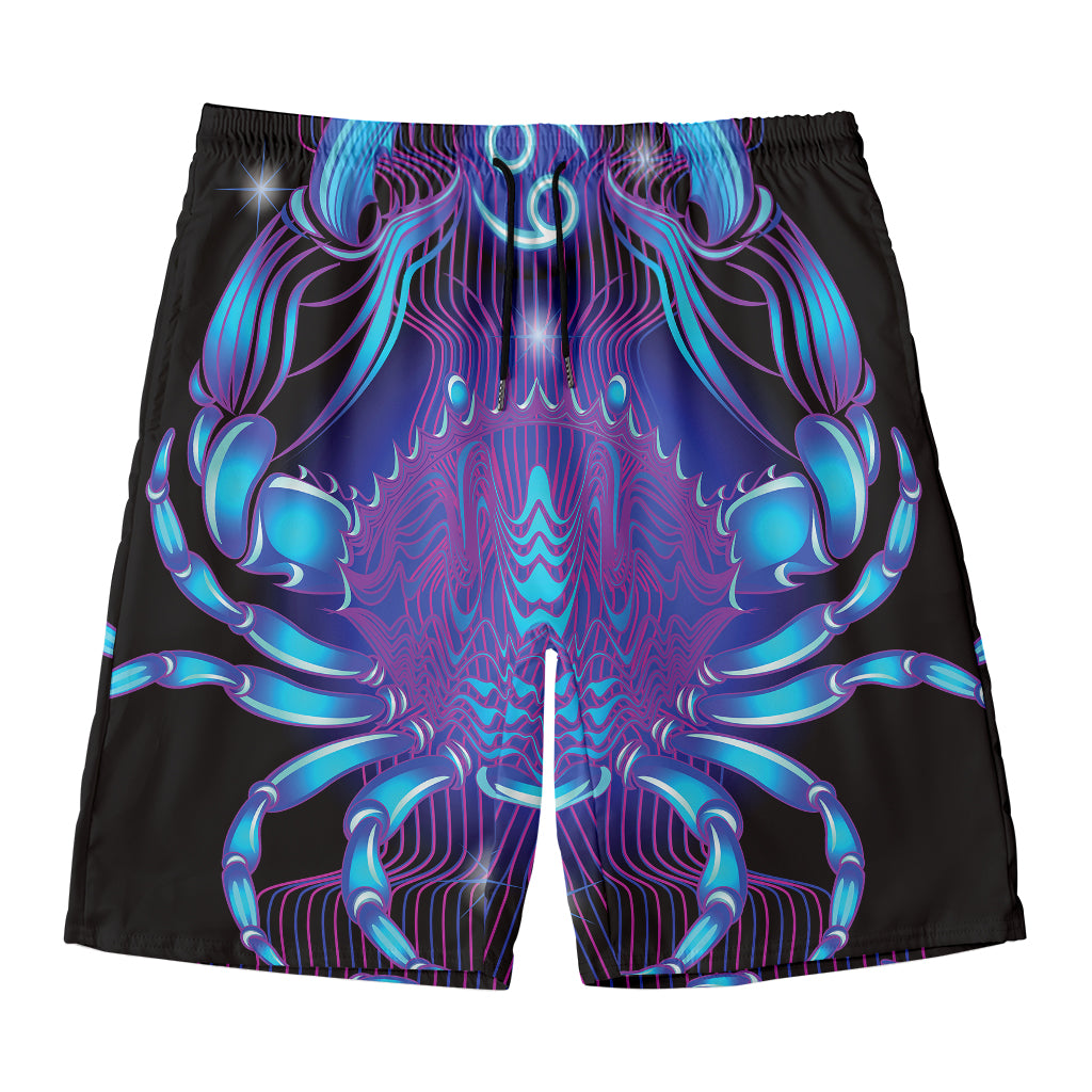 Dark Cancer Zodiac Sign Print Men's Swim Trunks