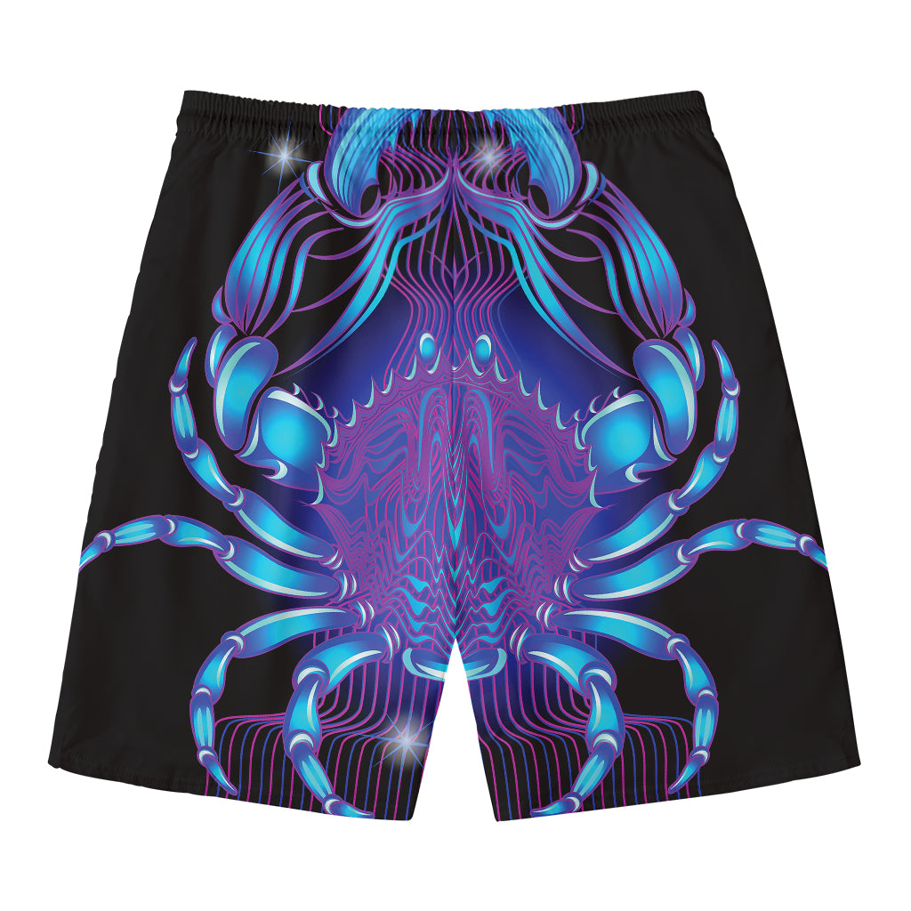 Dark Cancer Zodiac Sign Print Men's Swim Trunks