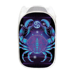 Dark Cancer Zodiac Sign Print Mesh Laundry Hamper