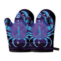 Dark Cancer Zodiac Sign Print Oven Mitts