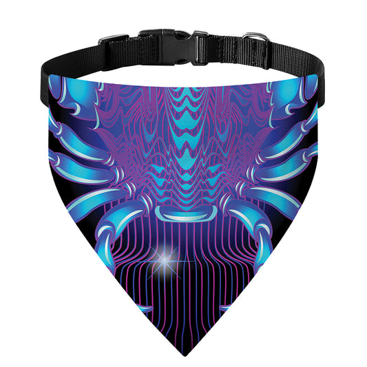 Dark Cancer Zodiac Sign Print Over The Collar Dog Bandana