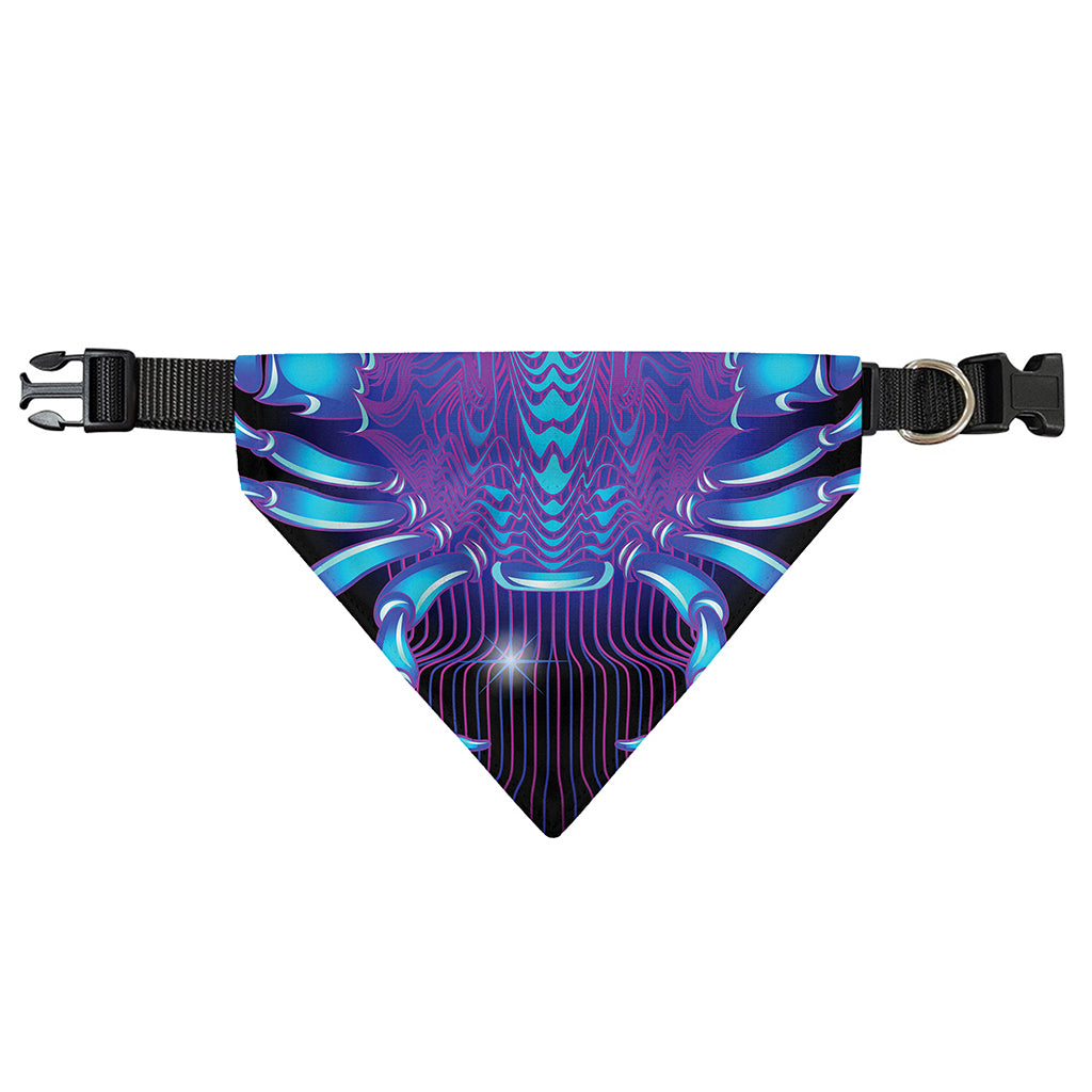 Dark Cancer Zodiac Sign Print Over The Collar Dog Bandana