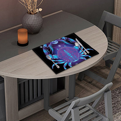 Dark Cancer Zodiac Sign Print Placemat