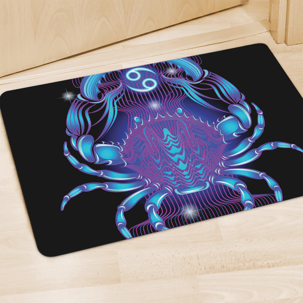 Dark Cancer Zodiac Sign Print Polyester Doormat