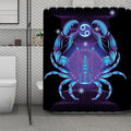 Dark Cancer Zodiac Sign Print Polyester Shower Curtain