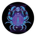 Dark Cancer Zodiac Sign Print Round Floor Mat