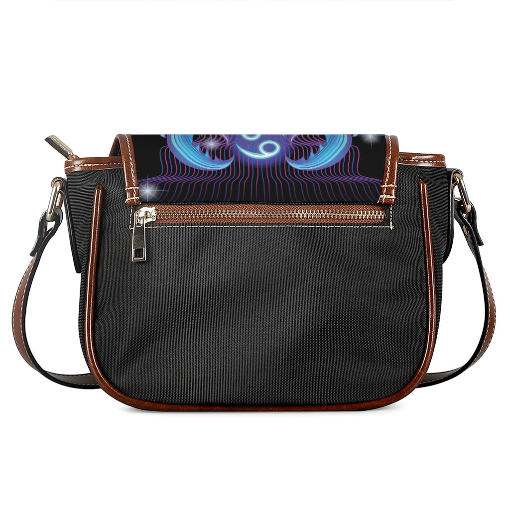 Dark Cancer Zodiac Sign Print Saddle Bag
