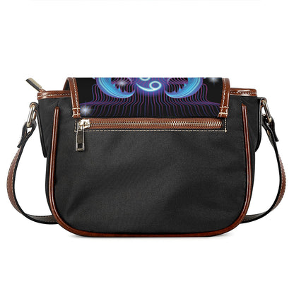 Dark Cancer Zodiac Sign Print Saddle Bag