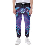 Dark Cancer Zodiac Sign Print Scuba Joggers