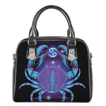 Dark Cancer Zodiac Sign Print Shoulder Handbag